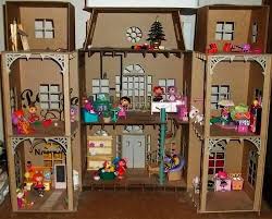 Cardboard Dollhouse Maison De Poupee Deco Maison Jouet