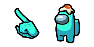 Among Us Character With Egg Hat Cursor Custom Cursor Browser Extension