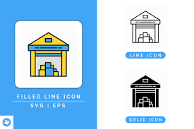 Freeicons is a free platform for download vector icons in svg, png, eps, ai and psd format. Warehouse Icons Set Graphic By Zenorman03 Creative Fabrica
