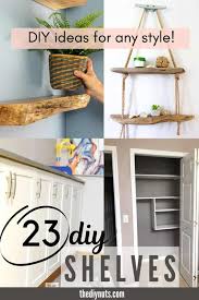 For creative room decorating ideas that include books, whether it be the kids playroom or nursery, your farmhouse style kitchen, a romantic bedroom or your office reading nook, the perfect diy bookshelf idea is probably awaiting you here in this list of 34 inexpensive bookcases to build at home, many with free plans. 30 Epic Diy Shelves For Any Home Decor Style The Diy Nuts