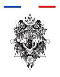 Il est fait pour vous ! Tatouage Loup Mandala Femme Homme Temporaire Mon Petit Tatouage Temporaire