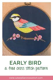 Bird Cross Stitch Pattern Free Early Bird A Free Cross Stitch Pattern Cross Stitch Patterns Free Cross Stitch Beginner Cross Stitch Patterns