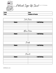 A party is only as good as its food. Free Printable Potluck Sign Up Sheet Editable Instant Download