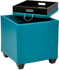 The upholstered ottoman is a super easy build with no sewing involved! Osp Designs Metro Storage Ottoman With Tray In Light Blue Eco Leather Met817blb By Office Star P Storage Ottoman Leather Storage Ottoman Small Storage Ottoman
