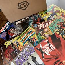 Printed short comic boxes (valiant, the walking dead, pow!, haha, cpu, brick, hellboy in hell, geek green, hellboy, geek pink). Amazon Com The Comic Garage Super Box Start A Collection Or Expand On An Existing One 10 Collectible Comic Book Subscription Box Memberships And Subscriptions