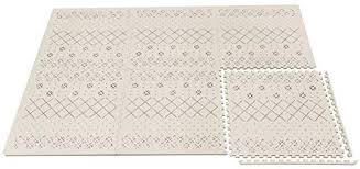 Stylish Extra Large Baby Play Mat Soft Playmat Thick Comfortable Foam Six 24a X 24a Floor Tiles With Edges For Baby Play Mat Tummy Time Mat Kids Playmat