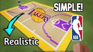 Explore uni watch's photos on flickr. Minecraft How To Create The Lakers Basketball Court Easy Tutorial 2020 Youtube