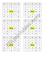 If you need something to write in a sympathy c. Alphabet Bingo Cards Esl Worksheet By Satodude