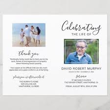 Funeral Order Of Service Photo Memorial Program Zazzle Com In 2020 Funeral Order Of Service Memorial Program Obituaries Ideas