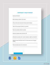 Worksheet Target Market Template Google Docs Word Apple Pages Template Net Creative Brief Template Marketing Plan Template Simple Business Plan Template