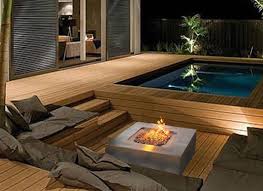 Flint Square Fire Pit In Concrete Or Brown Finish Add To Your Outdoor Area With This Beautiful Firepit Ov Hot Tub Backyard Hot Tub Patio Hot Tub Landscaping