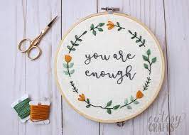 Looking for free redwork embroidery patterns? You Are Enough Free Hand Embroidery Pattern The Polka Dot Chair