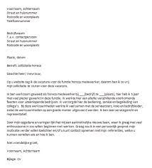 Sollicitatiebrief Horeca