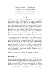What is indigenous peoples day fortun. Pdf Mengenal Budaya Suku Bugis Pendekatan Misi Terhadap Suku Bugis