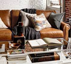 Porter Leather Sofa Living Room Decor Furniture Pottery Barn Leather Sofa Leather Sofa