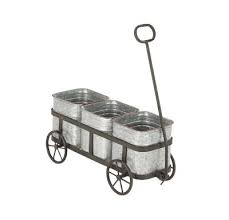 Sign up for uo rewards and get 10% off your next purchase. Harper Willow 29 In X 16 In Large Farmhouse Metal Wagon Outdoor Planter With Handle And 3 Silver Metal Plant Boxes 94680 At Tractor Supply Co