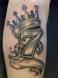 You can combine leo zodiac tattoo with quotes, crown, flower, star, and many other designs. Lucky 7 Old School Tattoo Designs Tattoos For Guys Lucky Tattoo