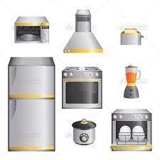 Emoji meaning a knife with a long steel blade, as a chef uses to slice meat or vegetables. Kitchen Appliances By Artisticco Graphicriver