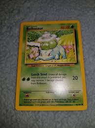 Thought id do another pokemon card alter for you all. Mint Bulbasaur Pokemon Card 44 102