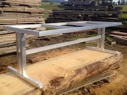 Aluminum Trestle Table Base Custom Fabricated By Black S Farmwood Metal Table Base Aluminum Table Metal Table