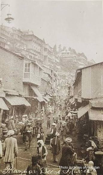Iconic Post Office Mall Murree with British Army family