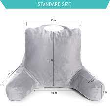 Milliard Reading Pillow With Shredded Memory Foam Great As Backrest For Books Or Gaming 18x15in Sit Up Husband Pillow Reading Pillow Pillows Husband Pillow