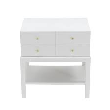 Special price aed 371.00 (save 25%) regular price aed 495.00. Mid Century Modern White Lacquer Diamond Shape Brass Dimond Pulls Two Drawer Nightstand Chairish
