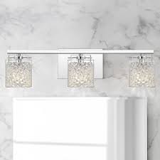 With hundreds of hanging designs featuring crystal and cut glass accents, lamps plus can help you find an elegant look for any room in the house. Crystal Bathroom Lighting Crystal Bathroom Vanity Lights