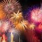 Fireworks at dark on July 3rd