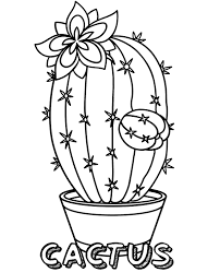 Cactus coloring pages to print. Printable Cactus Coloring Sheet Picture