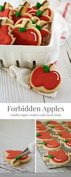 Apfel Kekse Fur Den Sweet Table Einer Schneewittchen Marchen Party Rezept Fur Einfache Murbeteig Platzchen Mit Roya Icing Rezept Weihnachtsbackerei Apfelkekse