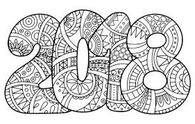 New Year 2018 Coloring Page Doodle Coloring Pages Coloring Books New Year Coloring Pages