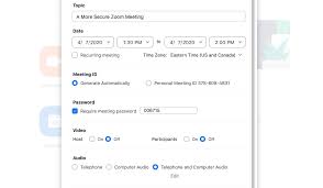 Choose if you would like a recurring meeting (the meeting id will remain the same for each session). How To Prevent Zoombombing In A Few Easy Steps The New York Times