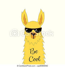 This video helps kids build confidence while getting great drawing ideas. Cute Cartoon Llama Stylish Llama In Sunglasses And The Inscription Of Any Cool Simple Drawing With Llama For Any Design Canstock