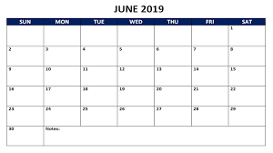Landscape Printable Calendar June 2019 June 2019 Calendar Calendar Template Excel Calendar Template