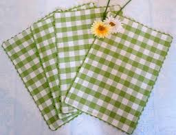 spring cottage lime green gingham check