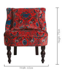 Langley Amazon Red Statement Chairs Chair Furniture