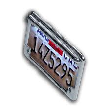 Motorcycle License Plate Frame White Light Add On Bar