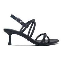 Wholesale Customized Black Mid Medium Heel Sandals Bridal Shoes Elegant  Women Sandals