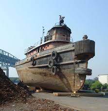 tug boats, abandoned ships