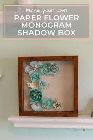 Projects include giant paper flowers for flower walls and 3d card stock flowers perfect for bouquets. Diy Paper Flower Monogram In A Shadow Box Practically Functional