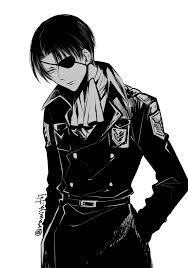 Levi Ackerman Black Background Doraemon