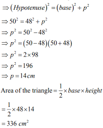 What is the formula for the base of a triangle? The Base Of A Right Angled Triangle Measures 48 Cm And Its Hypotenuse Measures 50 Cm Find The Area Of The Triangle Sarthaks Econnect Largest Online Education Community