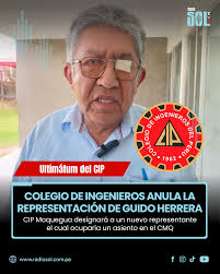 COLEGIO DE INGENIEROS ANULA LA REPRESENTACIÓN DE GUIDO HERRERA