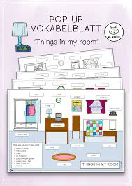 Materialpaket Things In My Room Unterrichtsmaterial Im Fach Englisch In 2020 Wortkarte Unterrichtsmaterial Grundschule