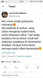 Ketua teater lingkar, maston mendapatkan informasi prie gs meninggal di rs colombia semarang. Kekurangan Makan Akibat Isolasi Mahasiswa Indonesia Di Wuhan Minta Tolong Lewat Twitter Indonesiainside Id