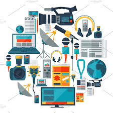 Journalism Icons Business Vector Illustration Journalism Space Phone Wallpaper