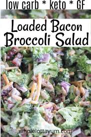 Keto Broccoli Salad Low Carb No Sugar Recipe Low Carb Broccoli Salad Broccoli Salad Recipe Broccoli Salad Bacon