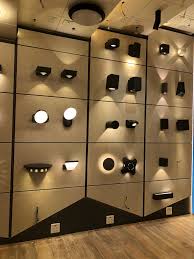 Outdoor Light Display Showroom Ambient Modern Contempoarary Functional Outdoor Lighting Store Electrical Shop Light Display
