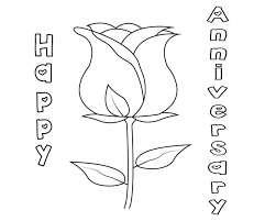 Flowers & heart explosion card bundle. Romantic Happy Anniversary Coloring Pages To Gift